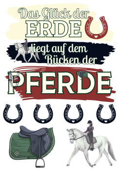Bügelbild Das Glück der Erde - Pferde -